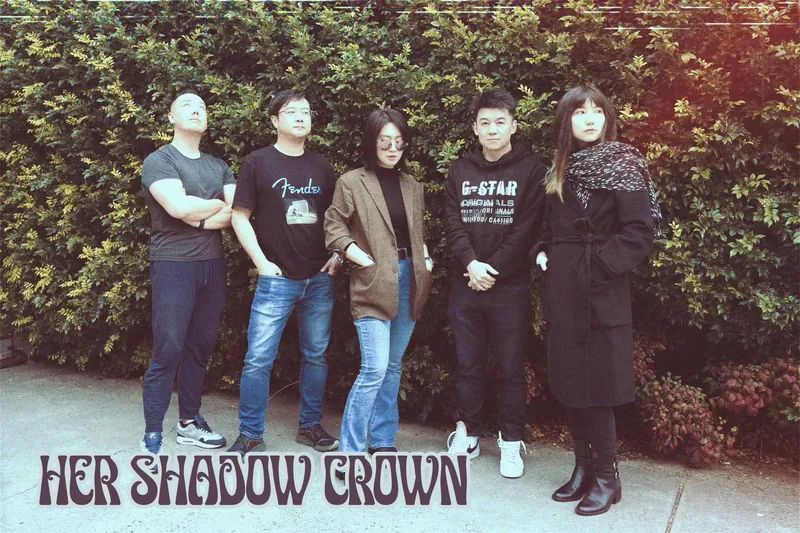 Her Shadow Crown, five-piece band photo